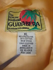 Vintage Haband Shirt Mens XL Yellow Guayoberra Cuban Tropical Caribbean Boho