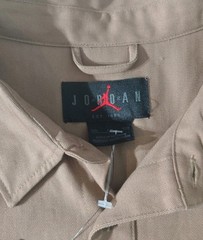 Air Jordan Essentials Button Down Shirt Mens 2XL Brown Long Sleeve FV7446 223