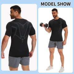 Men Compression Shirt Version Ionic Shaping Sleeveless Vest Sports Tank Top US