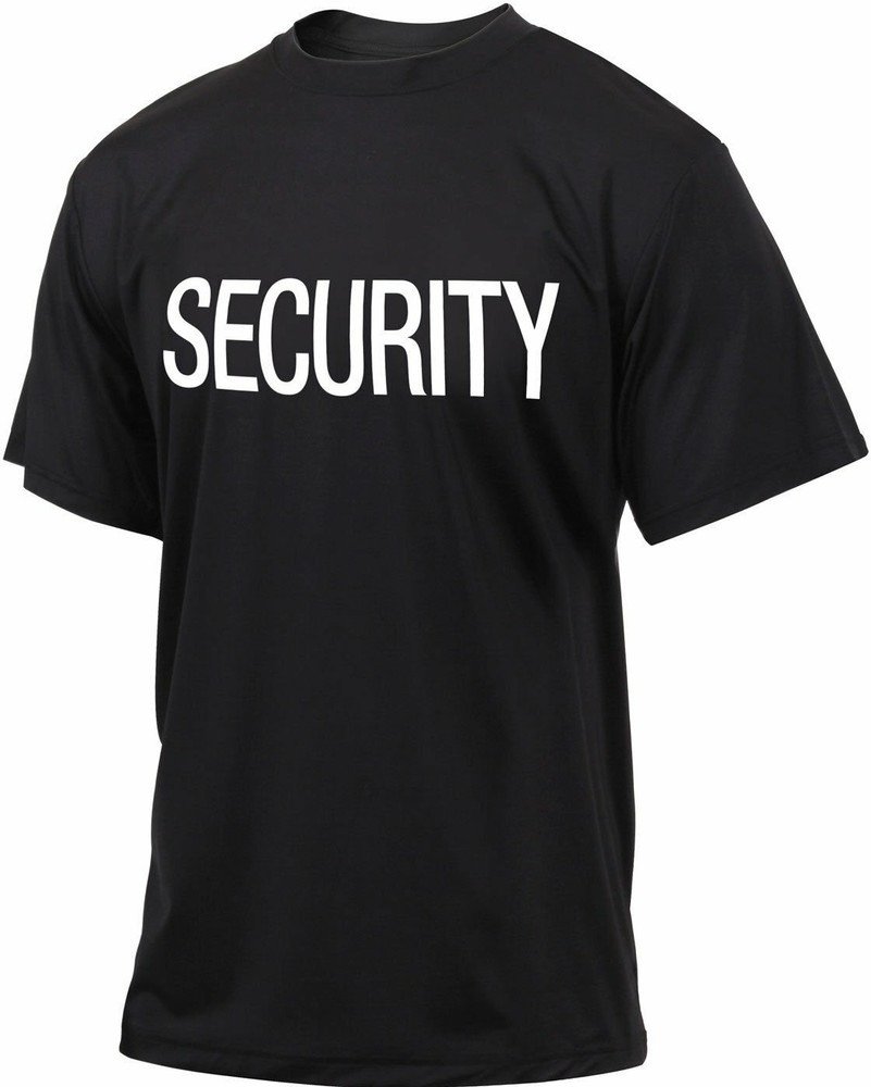 Black Quick Dry Performance Double Sided Security T-Shirt