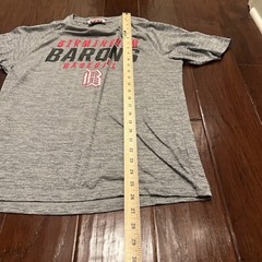 MILB Birmingham Barons size Medium Gray Athletic Fit Tee Shirt