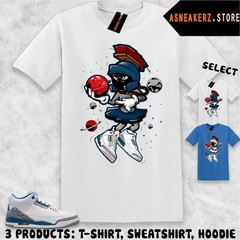 Shirt Matching AJ 3 OG True Blue 2026 Match Sneaker Sneakerhead Martian T-Shirt