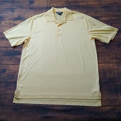 Brooks Brothers Performance Stretch Knit Golf Polo Shirt Men’s Medium Yellow