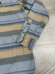 Hippytree Nomad Division Men’s Gray/Beige 1/4 Lined Long Sleeve Button Shirt XL