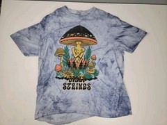 Billy Strings Tie Dye Mushroom Head Flower Pot T-shirt XL Grey Groovy IRREGULAR!