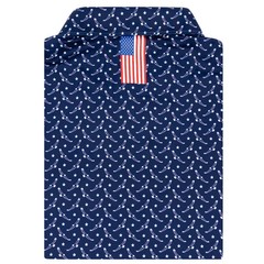 ✨ New Rhoback The Bald Eagle Print Polo Tagless Design All-Day Comfort, M-3XL