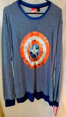 NWT! Marvel “Captain America Shield” Long Sleeve Shirt! Adult XL. Free Shipping.