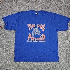 Livonia Bulldog Basketball Dog Pound Graphic T Shirt Men’s 2XL Blue Orange