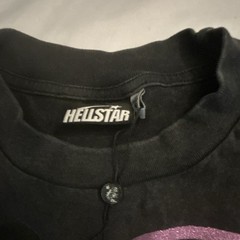 Hellstar Men’s Black Graphic Logo Glitter Crew Neck Short Sleeve T-Shirt M