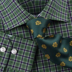 Forest Green Best Designed Gingham Check With Light Green Check Inner Lining
