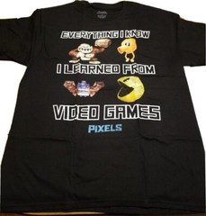 Pixels Movie Everything I Know I Learned From Video Games Retro Tshirt