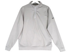 Peter Millar Perth 1/4 Zip Pullover Grey Mens M Performance Golf Ubiquity Logo