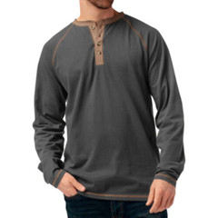 Men’s Long Sleeve 4 Button Cotton Pullover T-shirt Thermal Undershirt Comfy Tee