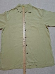 Tommy Bahama Men’s Silk Camp Shirt Beige Short Sleeve Button Front Size S/P
