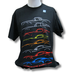 Chevrolet Corvette Evolution C1-C8 Graphic Cotton Shirt Black Official Licensed
