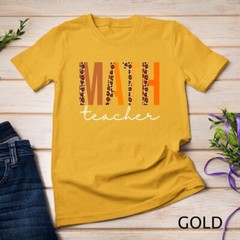 Math Teacher leopard Squad Cute Fall Autumn Thanksgiving Unisex T-shirt
