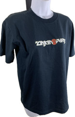 VTG Linkin Park Shirt Girls Size L Baby Tee Hybrid Theory Black Nu Metal Y2K