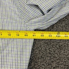 johnnie-O Performance Button Down M Shirt Shay Cascade Green Blue Plaid L/S
