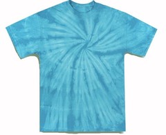 Size SMALL TURQUOISE BLUE PINWHEEL Classic Hand-dyed TIE DYE T-SHIRT Free Ship