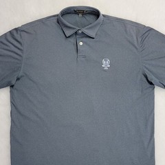 Peter Millar Men’s Summer Comfort E4 Performance Golf Links Polo Shirt Sz M Blue