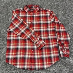 Pendleton Flannel Woolen Mills Mason Mens XL Cotton Plaid Button Up Shirt