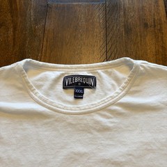 Vilebrequin Shirt Mens 3XL White Cotton Logo Tee T-Shirt Crewneck Bulgaria