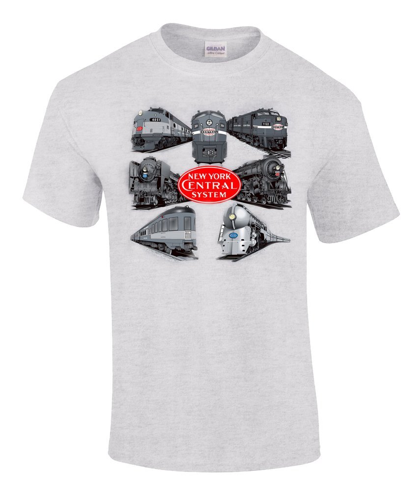 New York Central Train Collage Authentic Railroad T-Shirt [86]