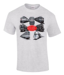 New York Central Train Collage Authentic Railroad T-Shirt [86]