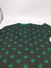 Keep One Rolled Marijuana Leaf Allover Print Casual Gear Jamican Tee Size Small