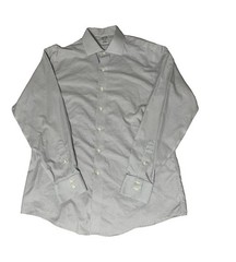 Brooks Brothers 1818 Regent Non-Iron Cotton Dress Shirt 16.5/36 Blue Check