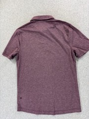 Lululemon Athletica Performance Short Sleeve Polo Shirt (Men’s Medium) Purple