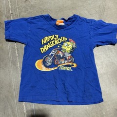 2004 SpongeBob SquarePants Hardly Dangerous Graphic T Shirt Nickelodeon Youth M