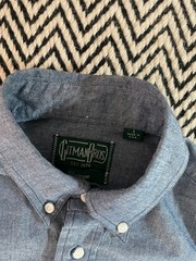 Gitman Vintage blue chambray button down long sleeve shirt S