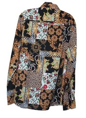 Men’s Vassari Los Angeles Long Sleeve Button Up Leopard Zebra Floral SZ XL Shirt