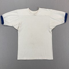 Vintage 60s/70s Durene Football Jersey White Sz 19×27.5 Blank USA True
