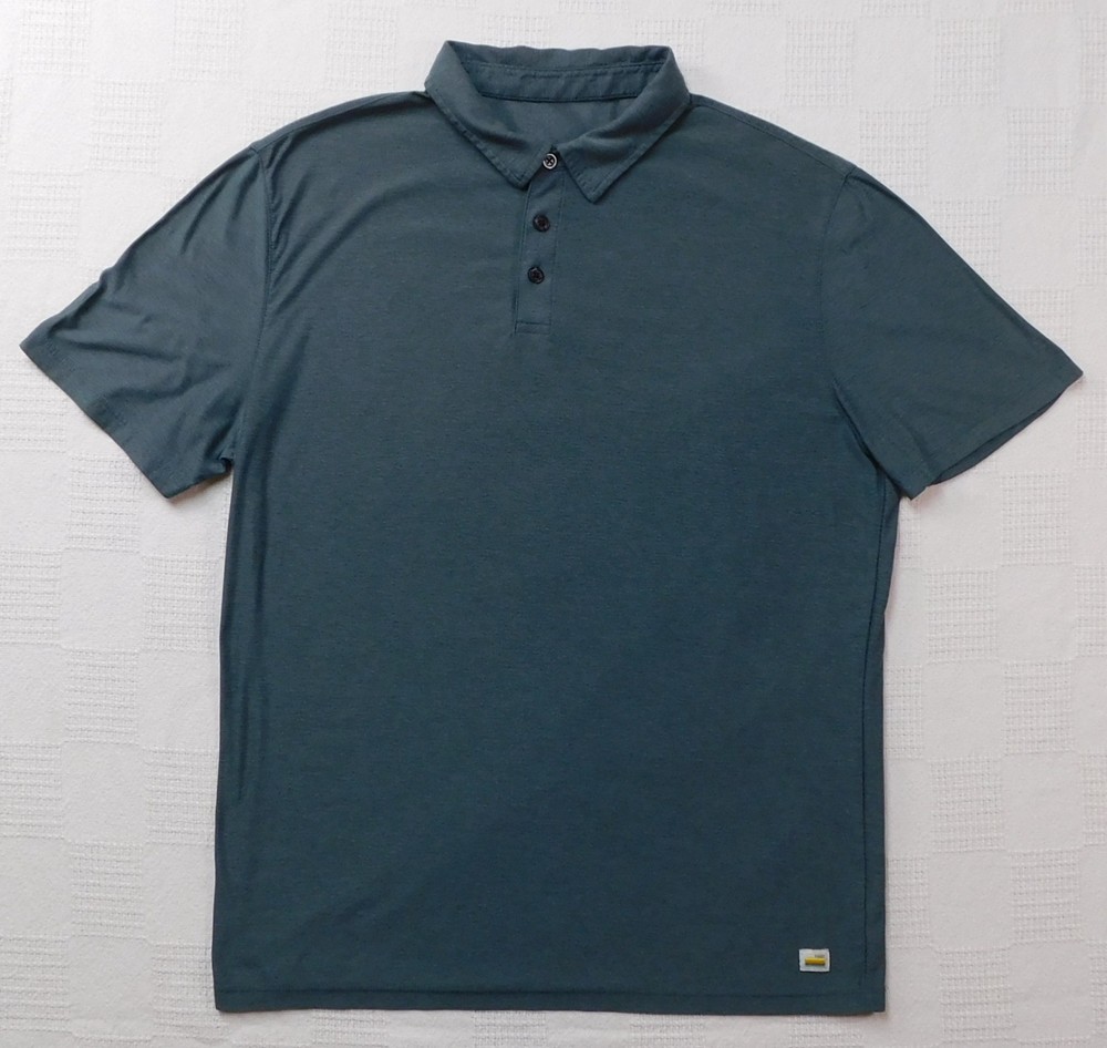 Vuori Men’s Medium M Strato Tech Polo Shirt Stretch Blue Performance V188