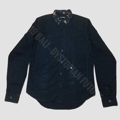 Raf Simons Floral Collar Black Button Down Shirt Luxury Casual Designer Brand