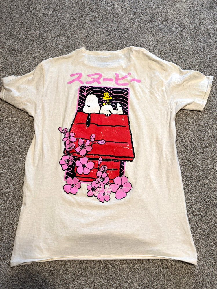 Peanuts Snoopy Graphic Double-Sided Crew Neck Short Sleeve Men’s Tee M/M