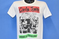 80s Circle Jerks American Tour 1985 Punk Band T-shirt 2 sided Unisex NH27282