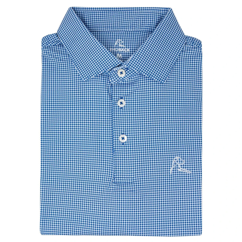 Rhoback Dogstooth Houndstooth Men’s Short Sleeve Performance Polo – Classic