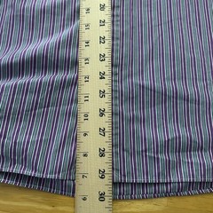 Ralph Lauren Custom Fit Striped Button Down Shirt Mens Medium Purple Green White