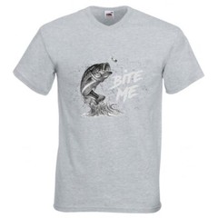 Fishing Bite Me Fish Trout Humour Novelty T Shirt Various Colours And Sizes