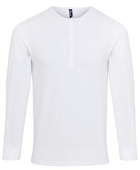 Personalised Custom Premier Long John Roll-Sleeve Tee Round Neck Casual PR218