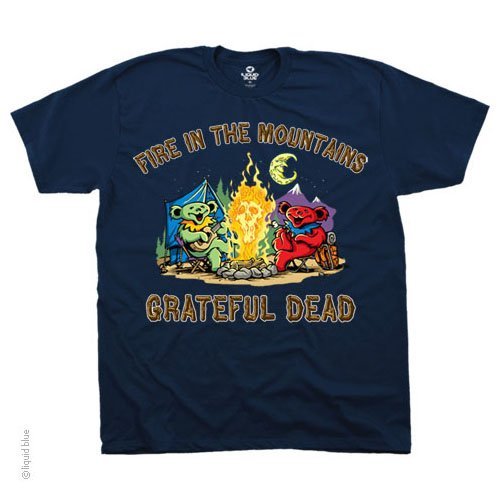 GRATEFUL DEAD-FIRE IN THE MOUNTAIN–BEARS-BERTHA-T-SHIRT S-M-L-XL-2X-3X-4X-5X-6X