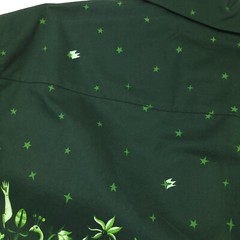 $490 Neil Barrett Boxy Moonlight Dancing Bowling Shirt in Green Mens Size Small