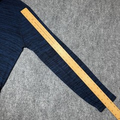 John Varvatos Henley Pullover Long Sleeve Shirt Men XL Blue Striped Viscose