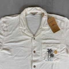 Faherty Cabana Towel Terry Shirt Mens Large South Sand Beach Palms $158 New NWT