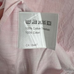 Stenströms Fitted Body Pink Button Down Shirt Mens Size 17 43 Twofold Cotton