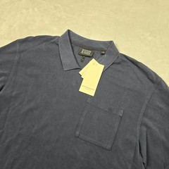 Scotch Soda Amsterdam Polo Shirt Mens Medium Navy Blue Short Sleeve Pocket NEW