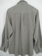 Bruno Men’s Shirt Medium Button Front Black Tan Houndstooth Peached Long Sleeve